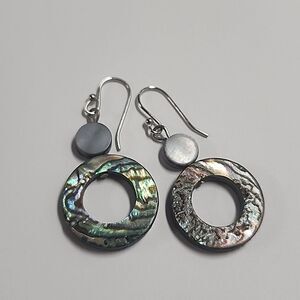 Abalone Shell Earrings Dangle